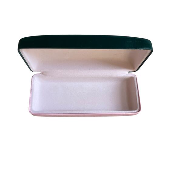 Kate Spade Eyeglass Case Hard Clamshell Pink & Green Authentic - Picture 10 of 14